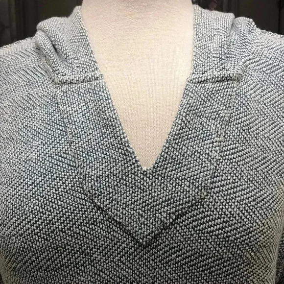 FAHERTY- Blue & White Seabrook French Terry Oversized Hoodie | Size Medium - Picture 3 of 10